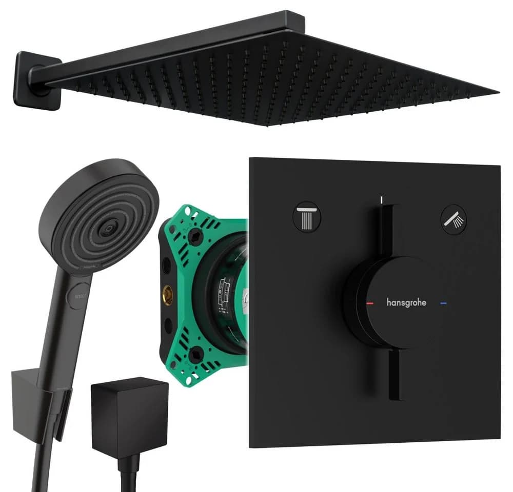 Hansgrohe und Jowi Duscharmatur DuoTurn E Unterputz Duschsystem Schwarz
