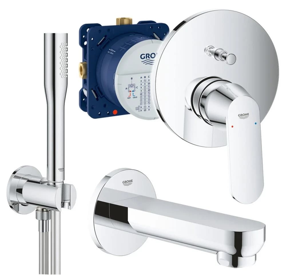 Grohe Unterputz Wannenarmatur Set Eurosmart & Euphoria Cosmopolitan Chrom