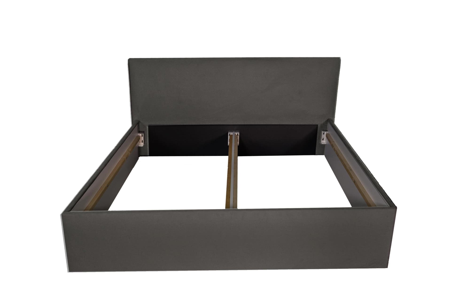Halmon Schlafkomfort Betten Polsterbett bali Charcoal mit Stauraum und Matratze