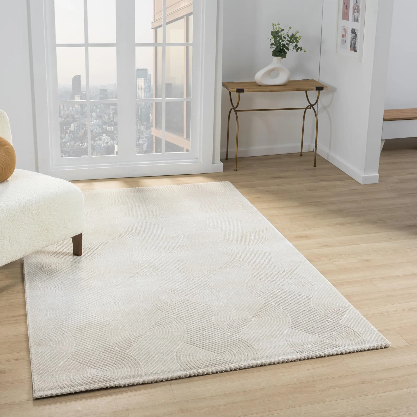 SEHRAZAT Teppich Nora 5800 Beige Kurzflor Läufer