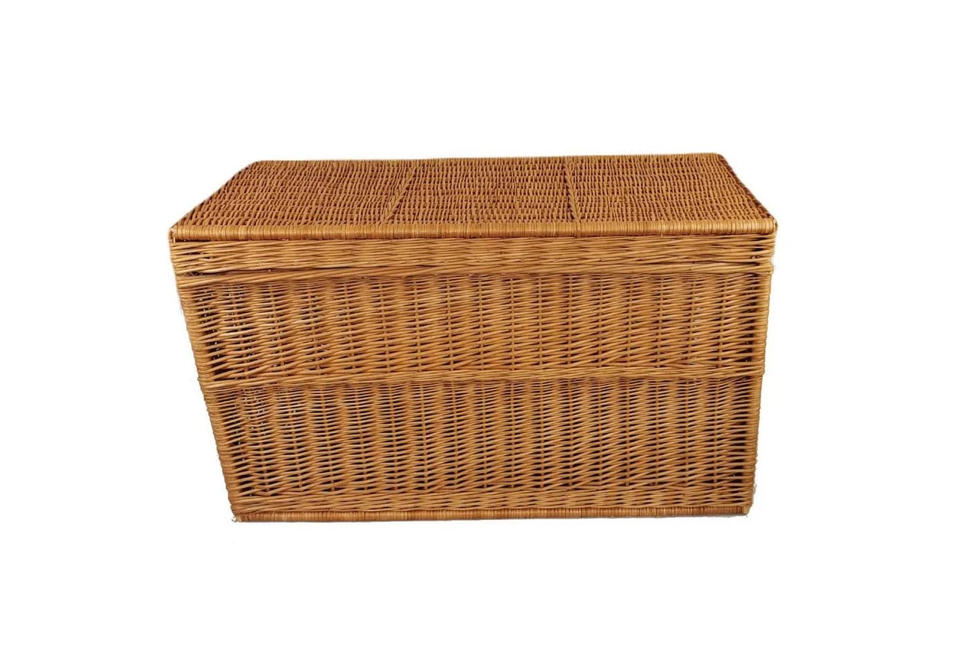 natuleo by pokuc Truhe aus Weide mit Decke braun