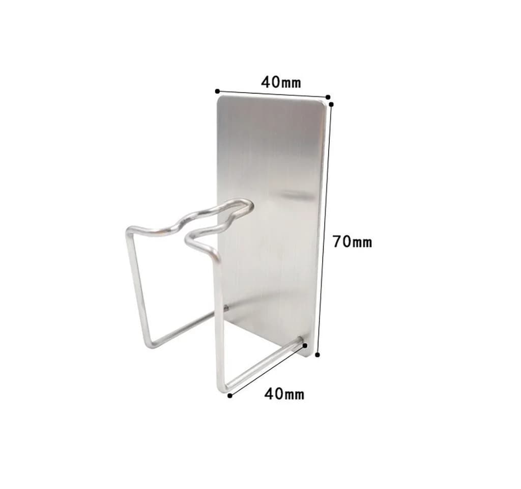 BAYLI Zahnbürstenhalter 2er Set Edelstahl Selbstklebend Silber