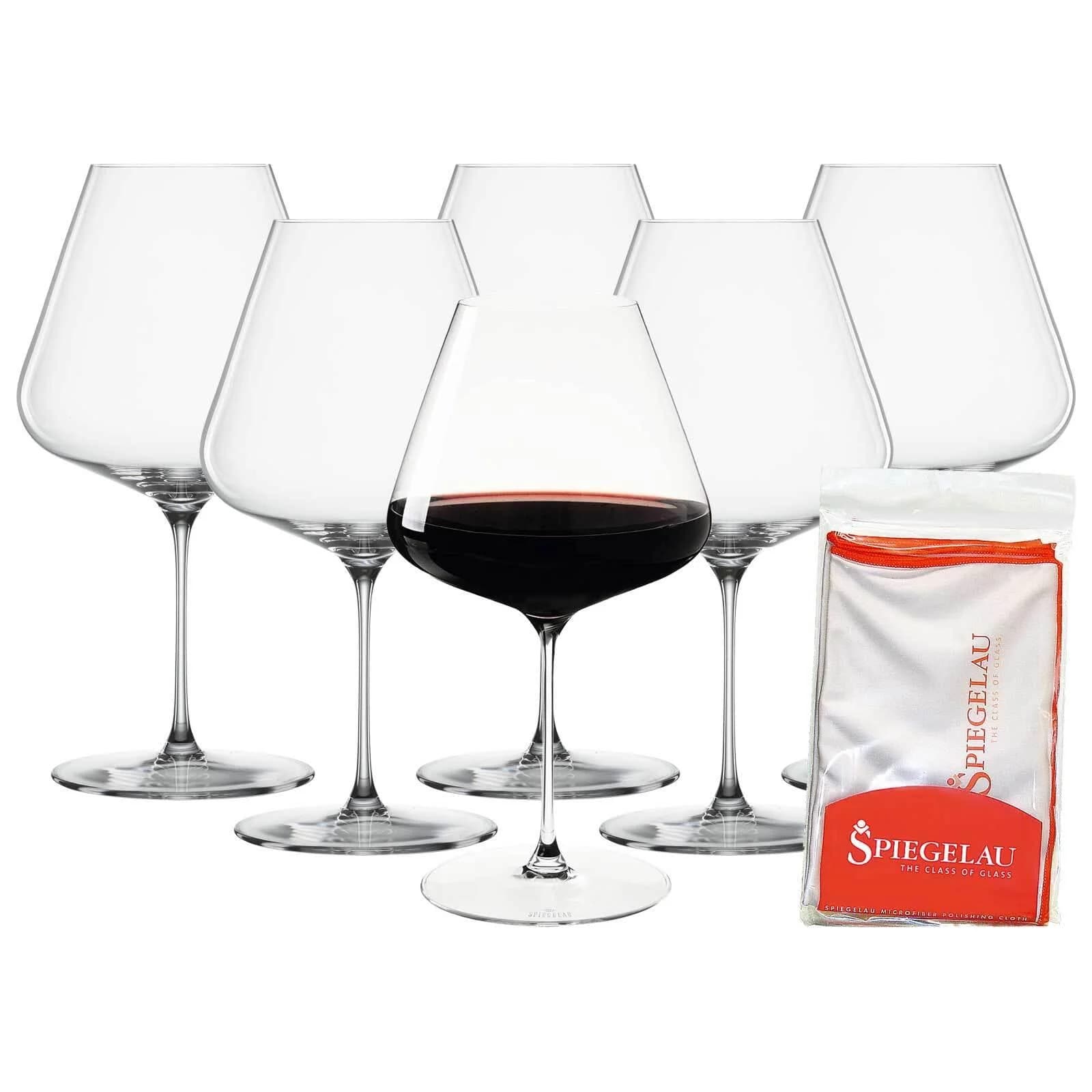 SPIEGELAU Burgunderglas Definition 6er Set transparent + Poliertuch