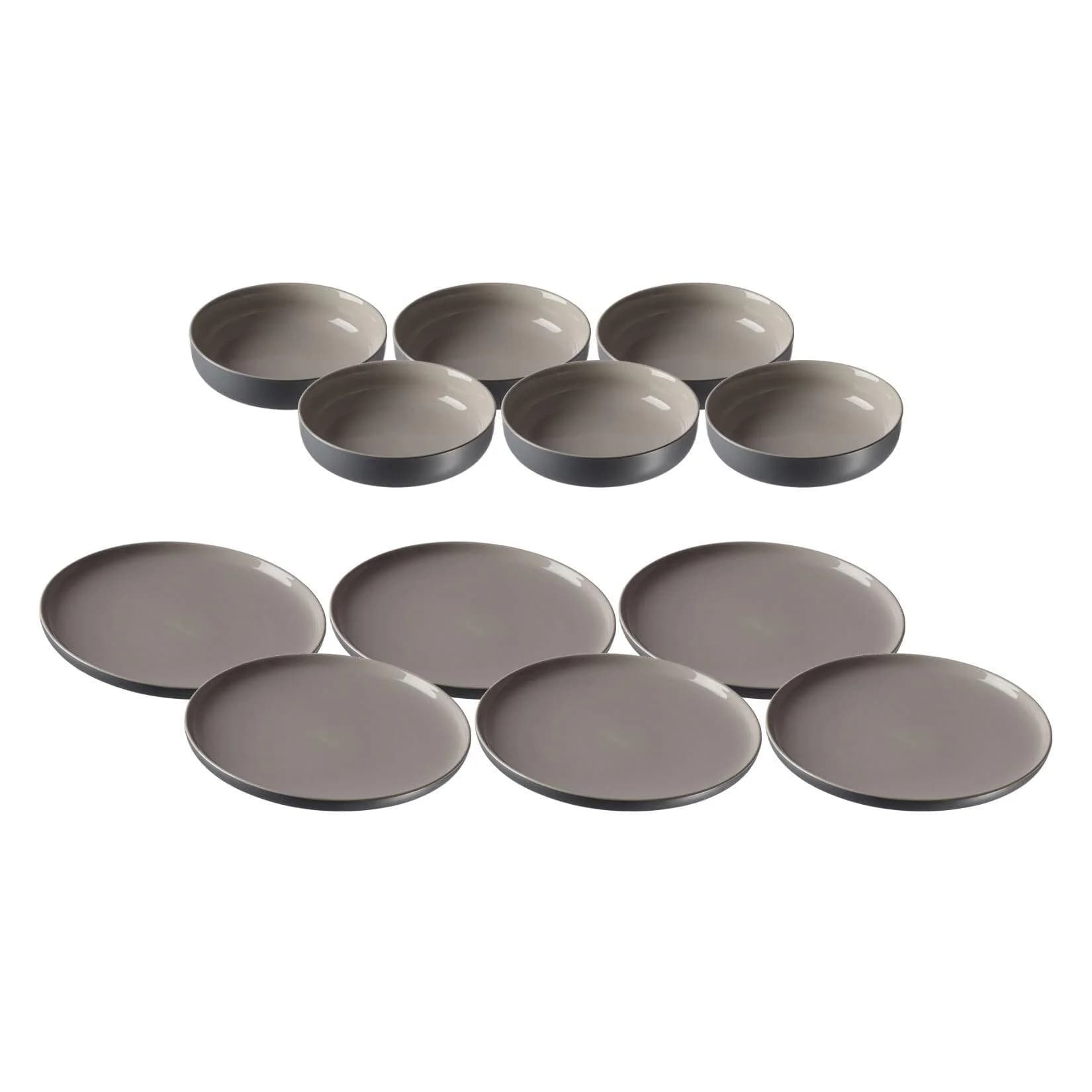 Ritzenhoff & Breker Jasper Teller und Schalenset 12er Set Weiß