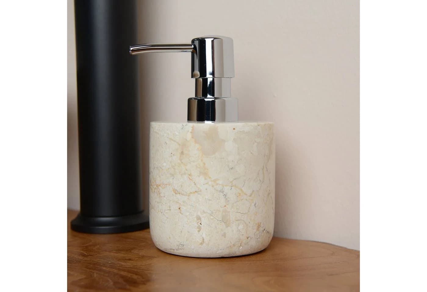 wohnfreuden Seifenspender Marmor Lasa Creme 30836