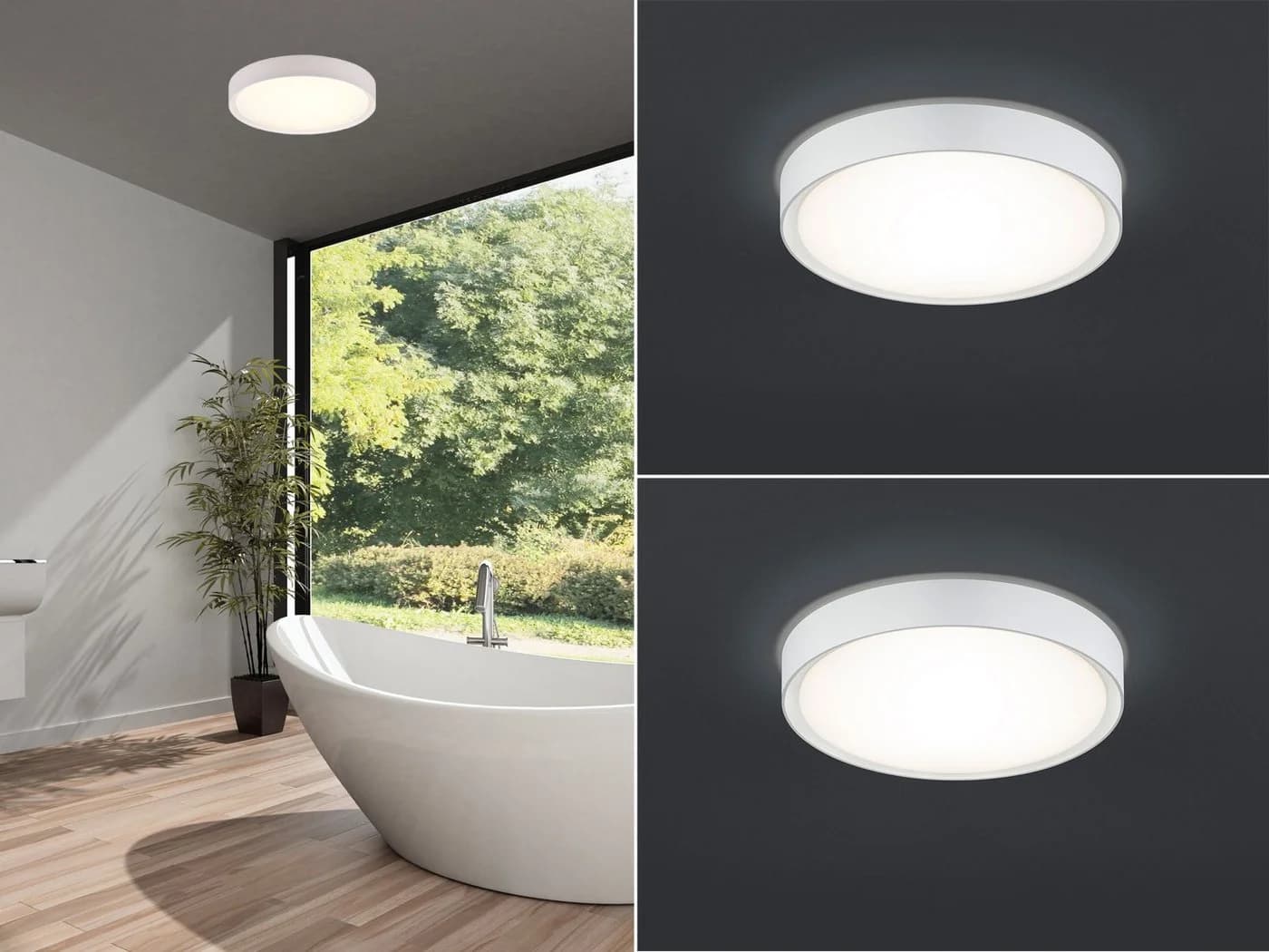TRIO Leuchten LED Deckenleuchte 2er Set Weiß IP44