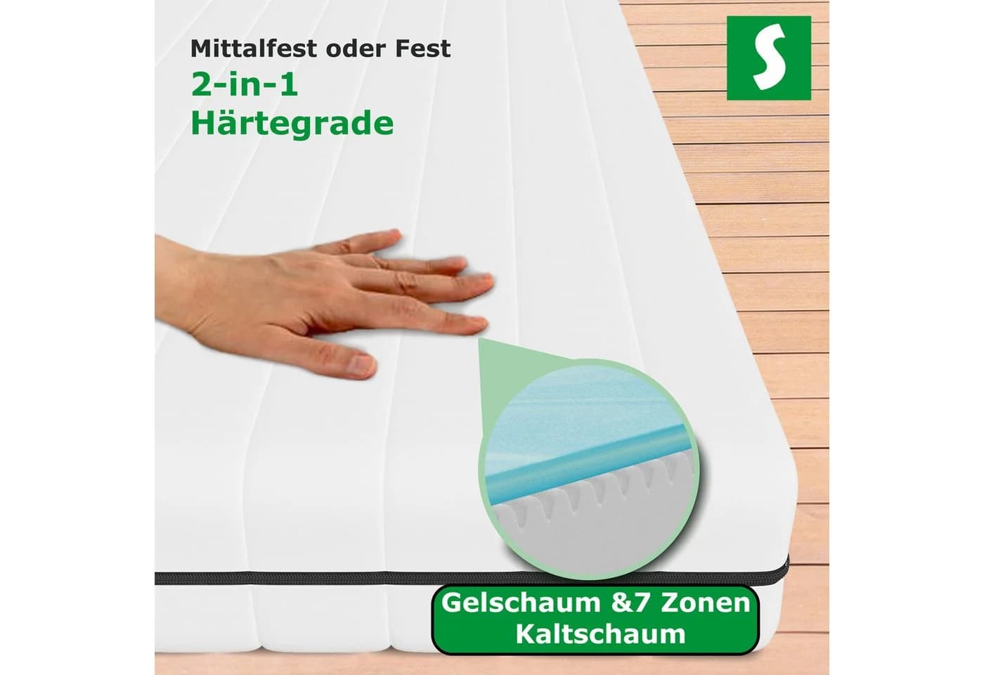 Schlaftroll Orthopädische Gelschaummatratze 15 cm Höhe
