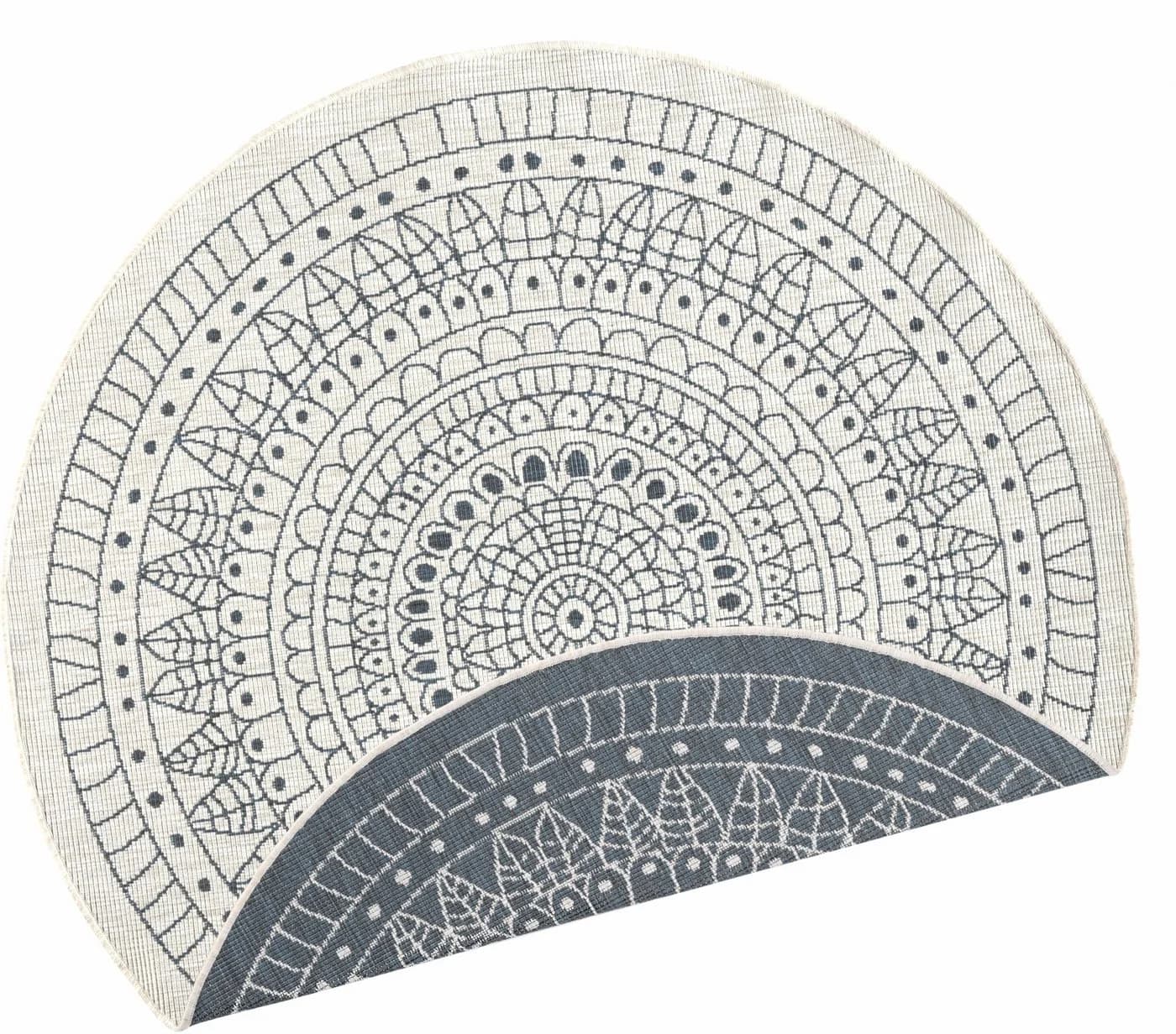 Hanse Home Porto Wendeteppich Grau Rund 240cm