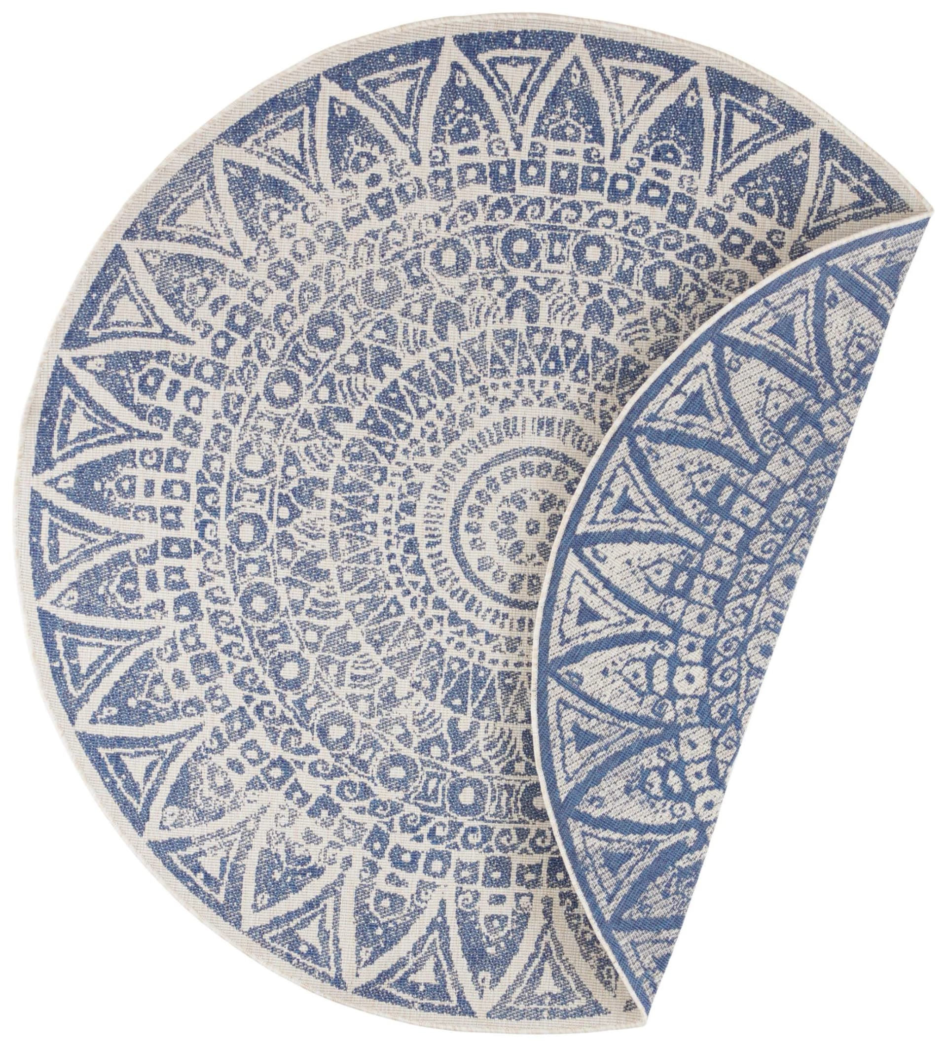 freundin Home Collection Teppich Lilja Beige/Blau 240cm