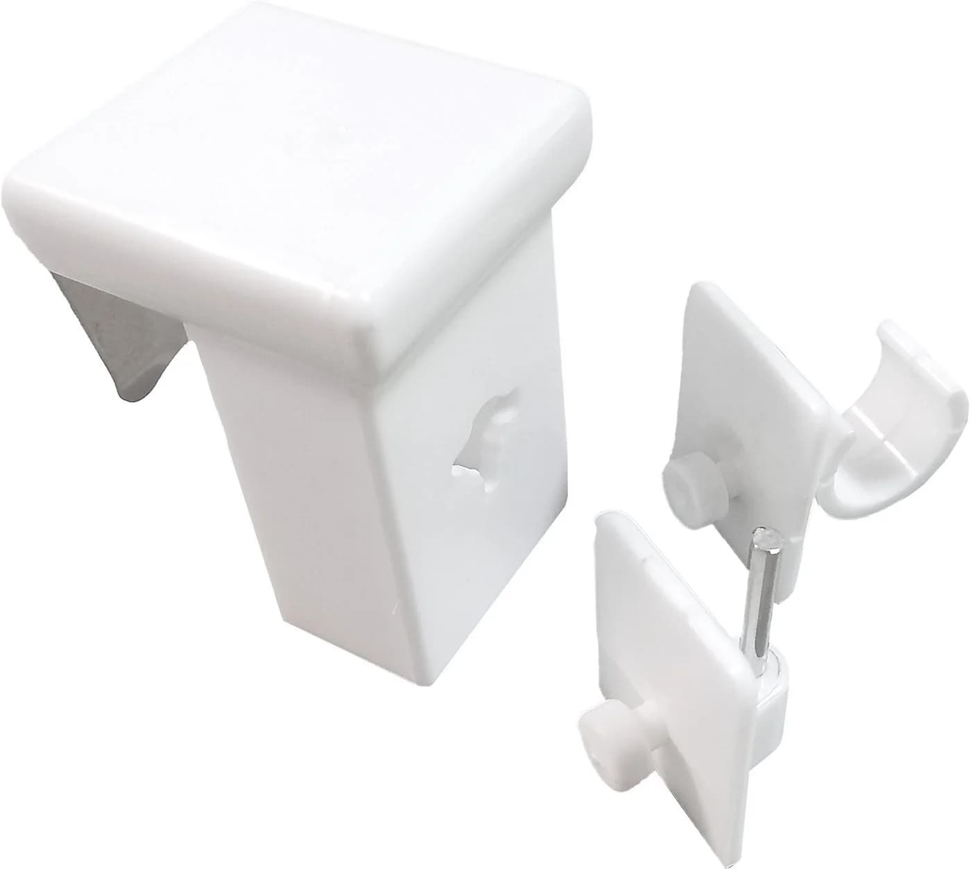 dekondo Fensterhaken 10er Set Weiß Klemmclip 10-27mm