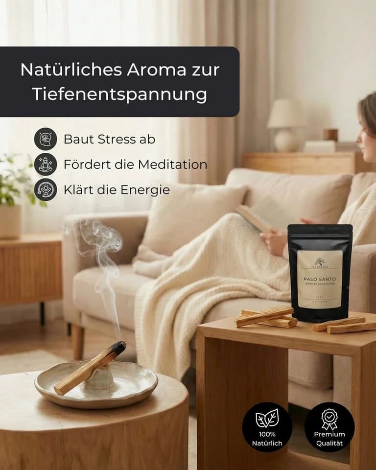 Räucherstäbchen-Halter aus Palo Santo Holz