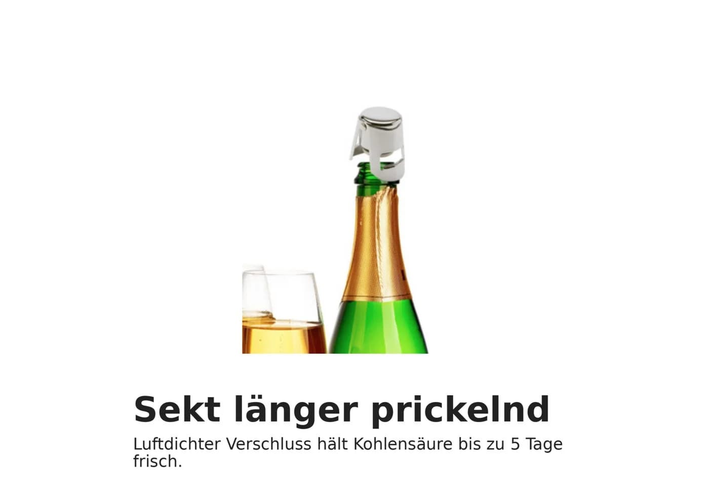 Thiru Sektflaschenverschluss Luftdicht Verchromt