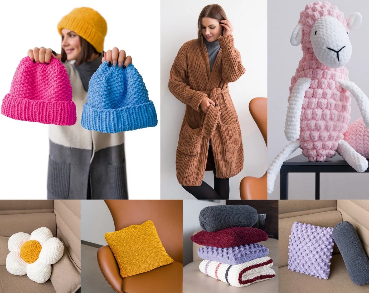 Pro Lana Chenille Garn Häkelwolle 100g Reseda Grün 110m