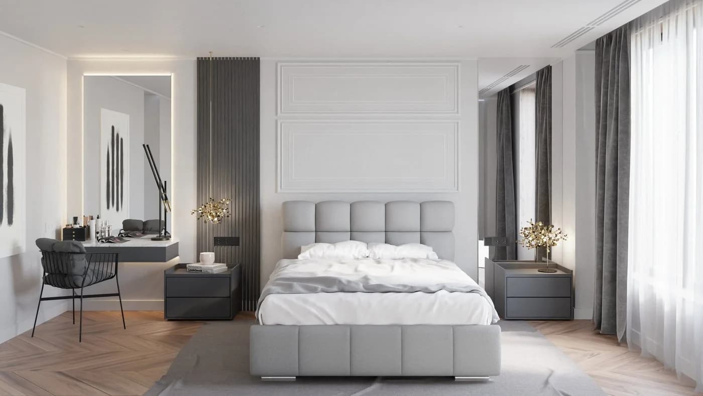 Homesy Polsterbett BLISS Grau Metallrahmen mit Lattenrost