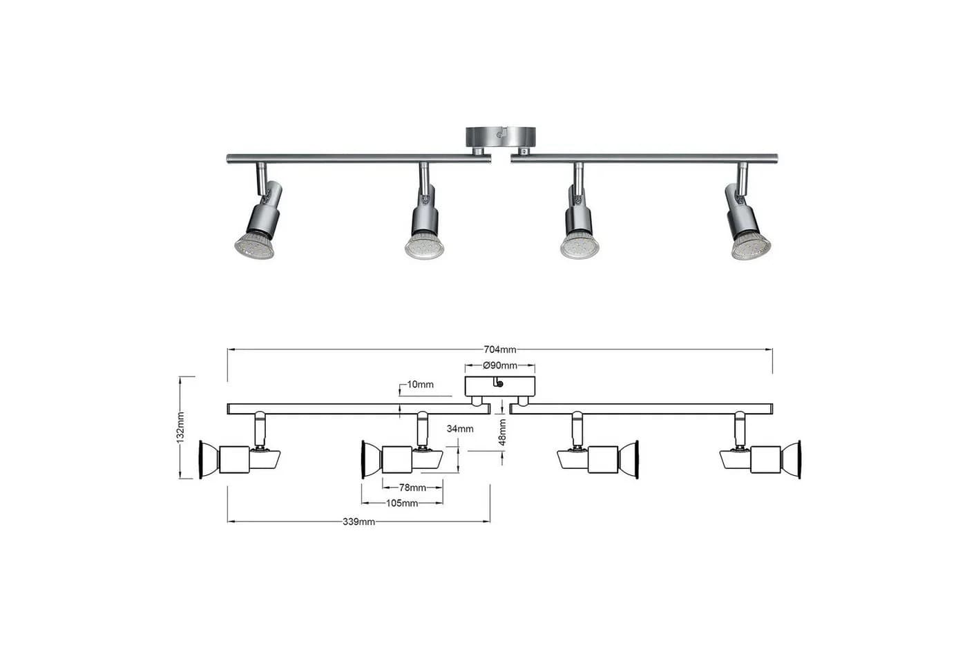 IMPTS Deckenspots Deckenstrahler, dreh- & schwenkbar, moderne LED-Strahler