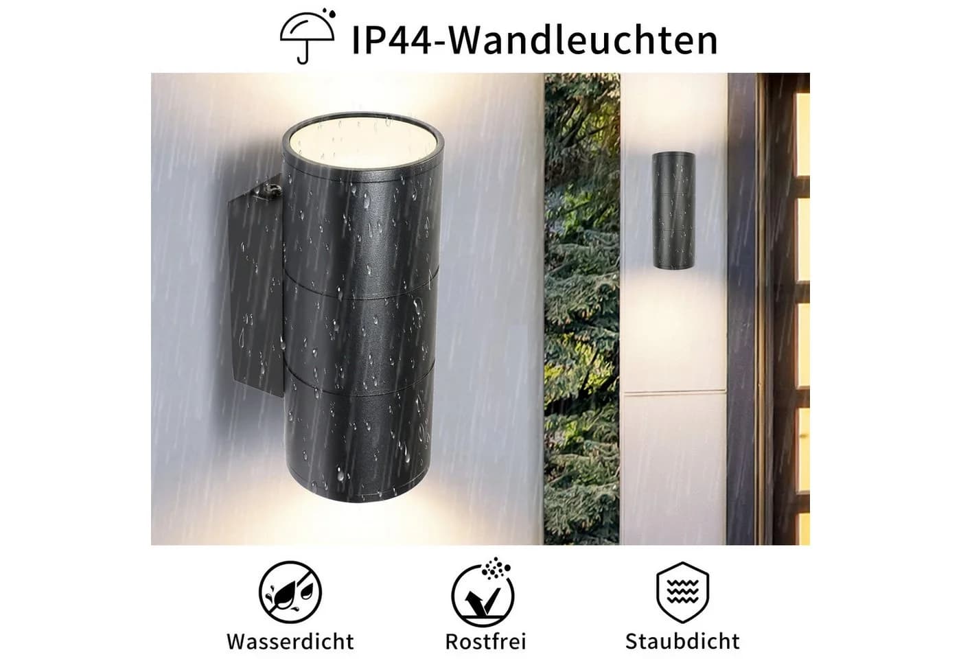 IMPTS LED Wandleuchte Schwarz