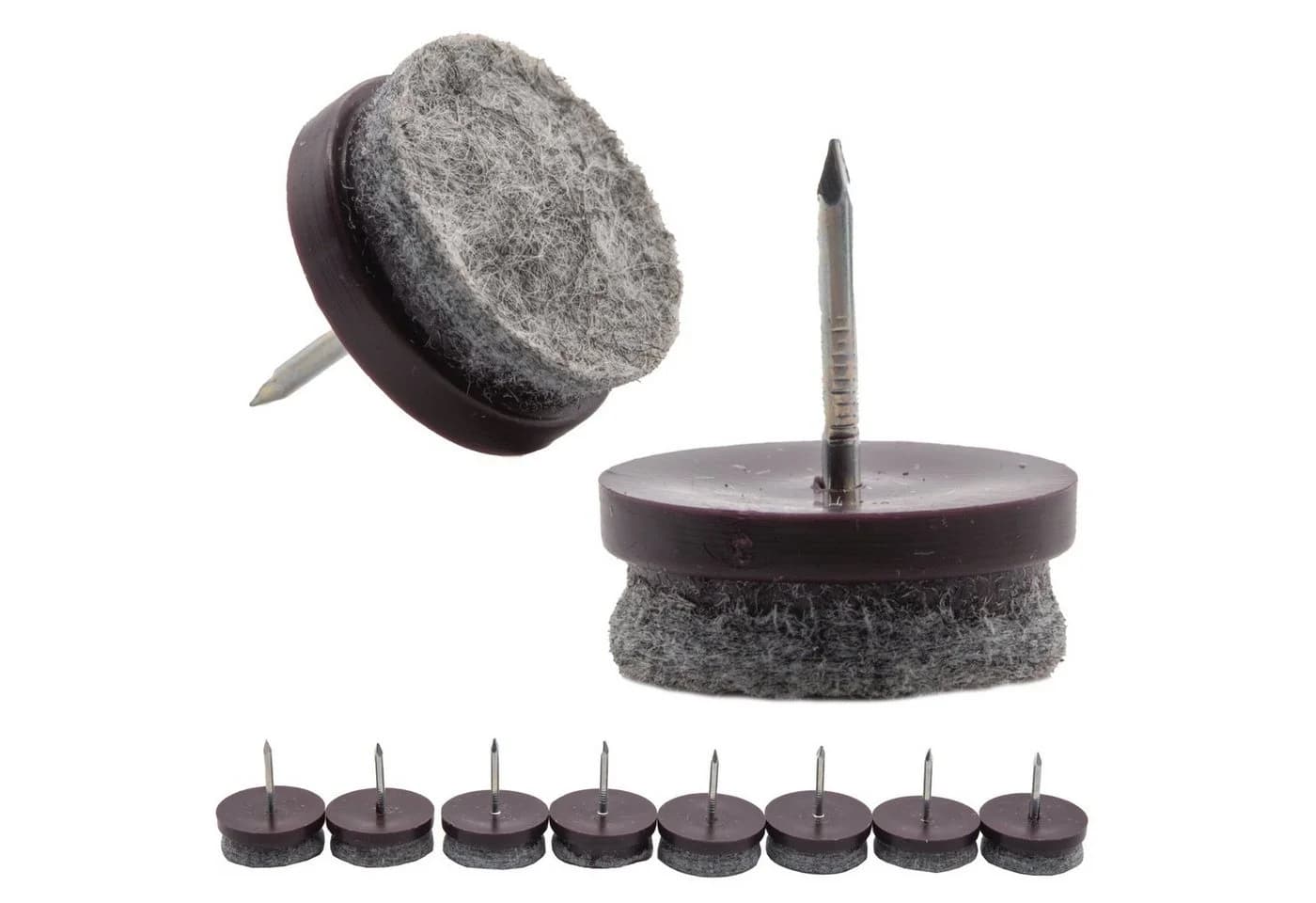 BENSON Möbelgleiter 16x Filzgleiter mit Nagel 24mm