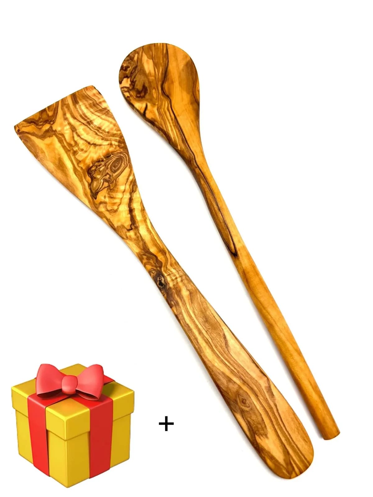 Kochlöffel-Set aus Olivenholz 2-tlg. Braun