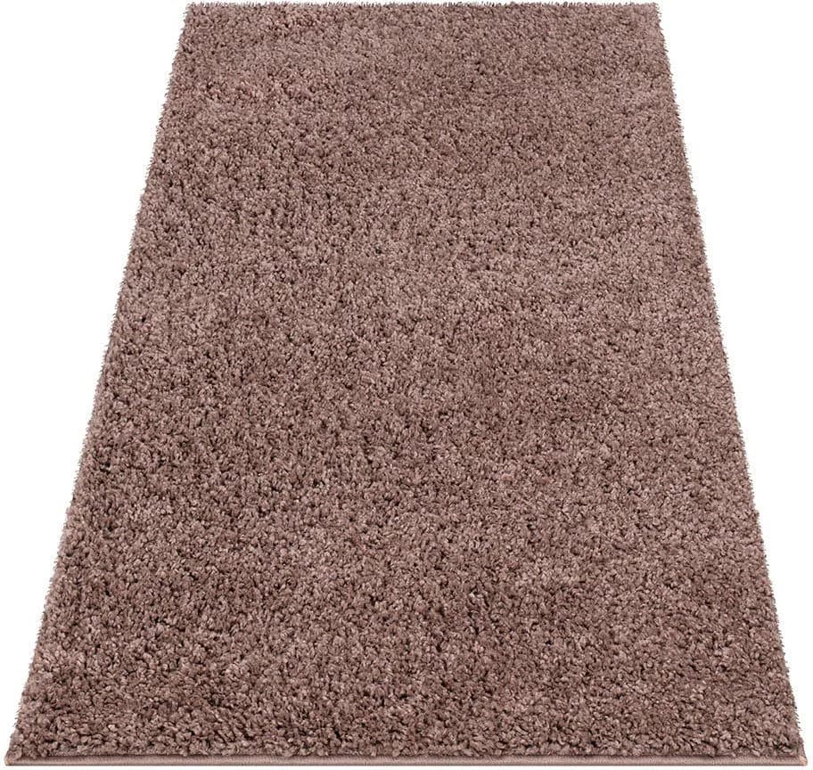 CARPET CITY City Shaggy Hochflor-Teppich Braun Uni