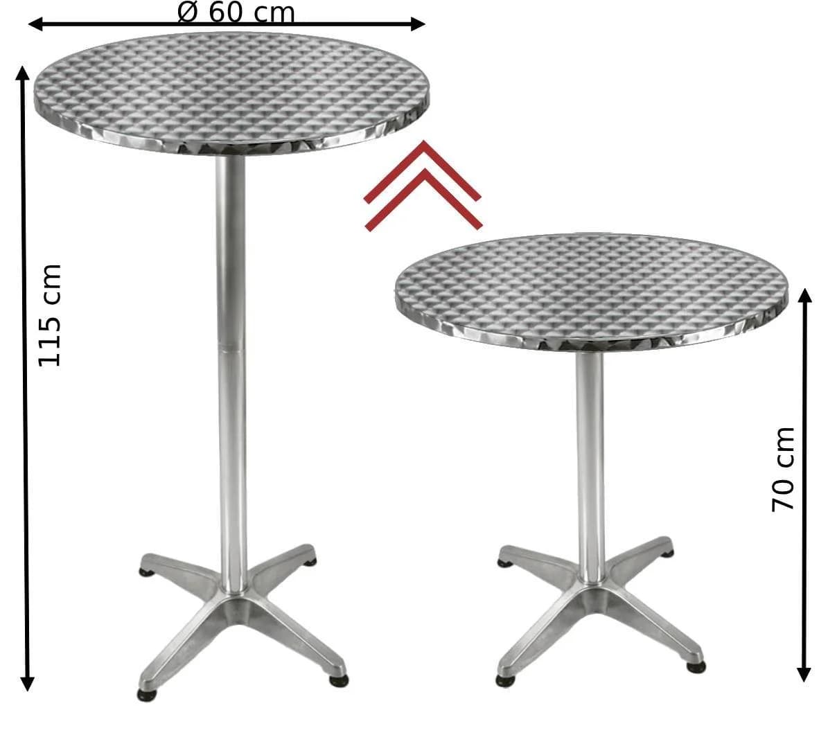 Bistrotisch Stehtisch Aluminium Klappbar Edelstahl