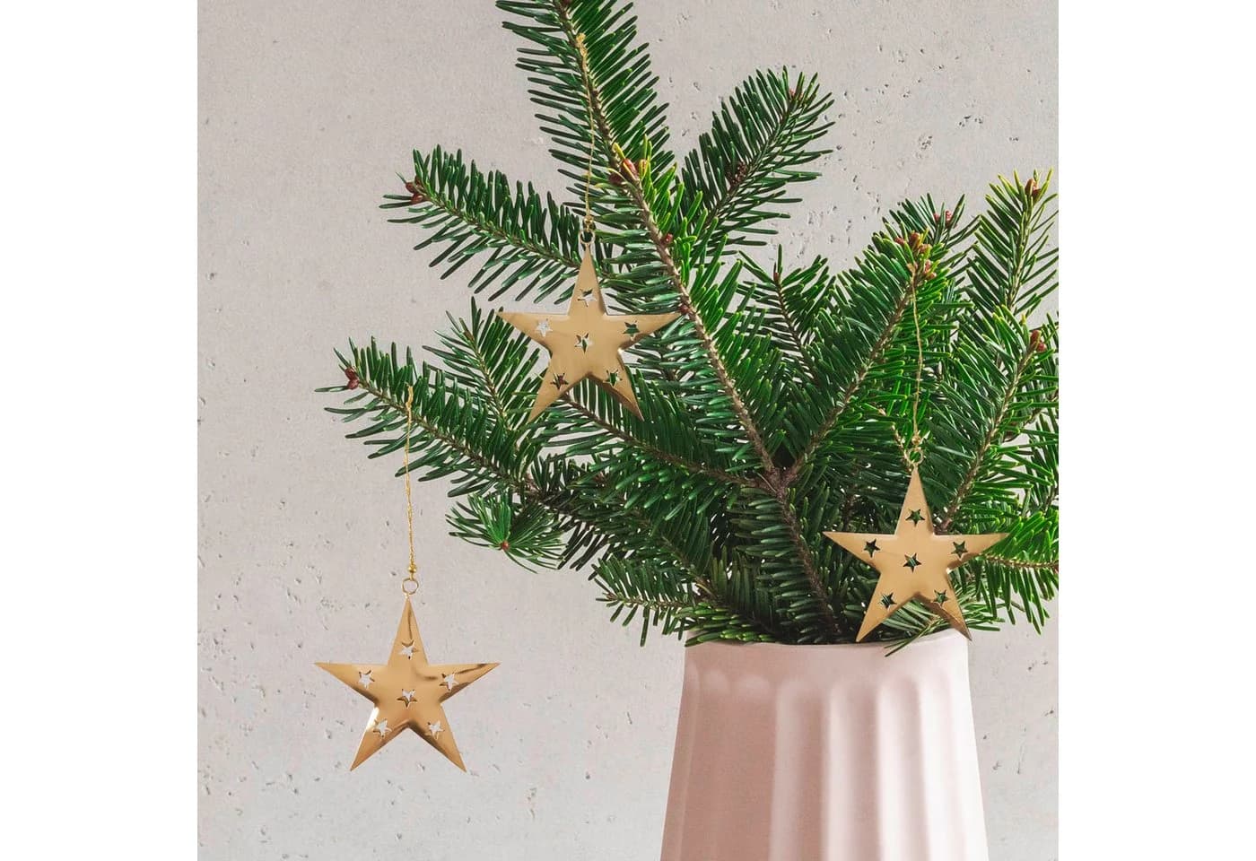 Marrakesch Orient & Mediterran Interior Weihnachtsanhänger Stern Gold Handarbeit