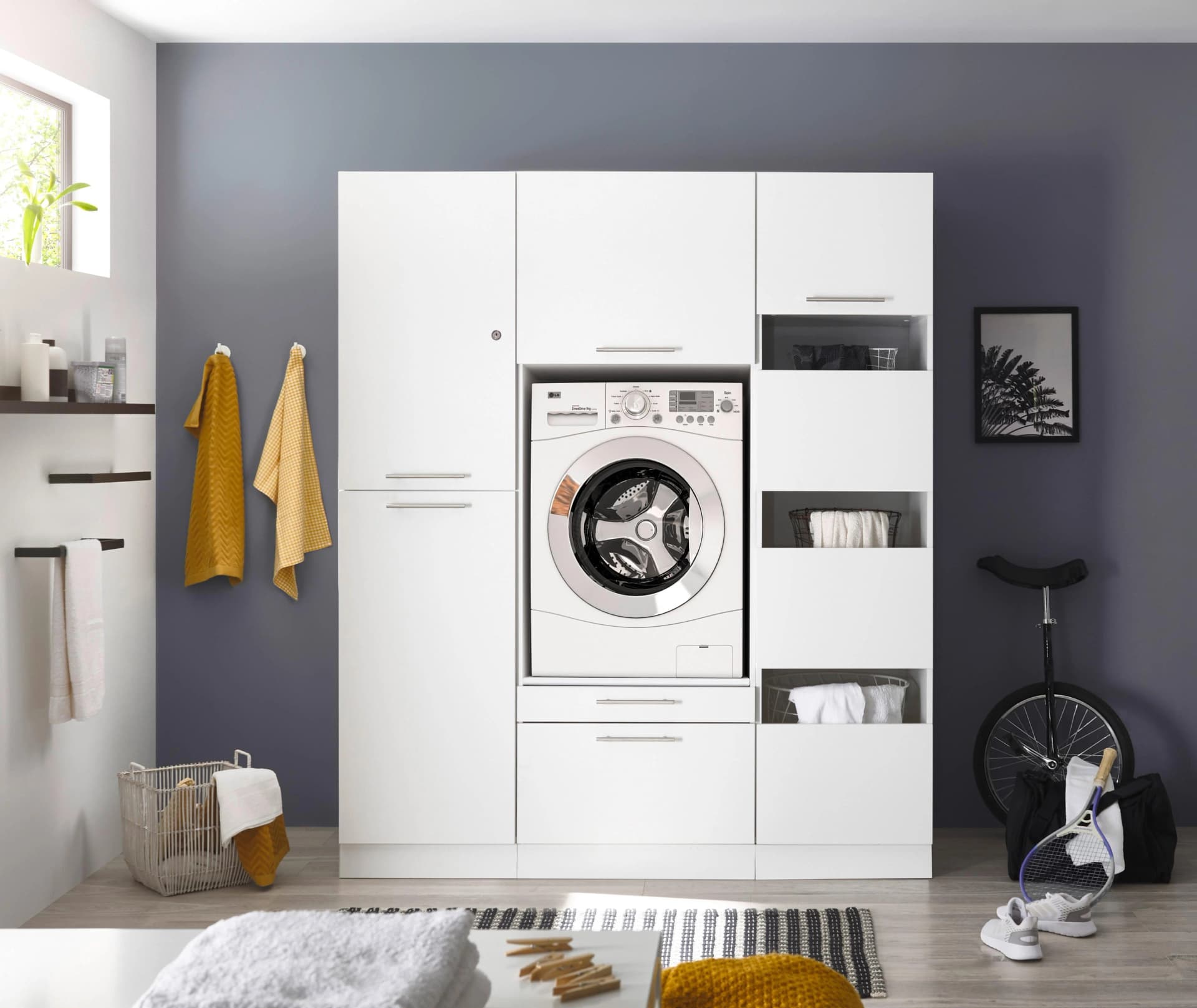 RESPEKTA Clara-Set 11 Mehrzweckschrank-Set Weiß Holzwerkstoff