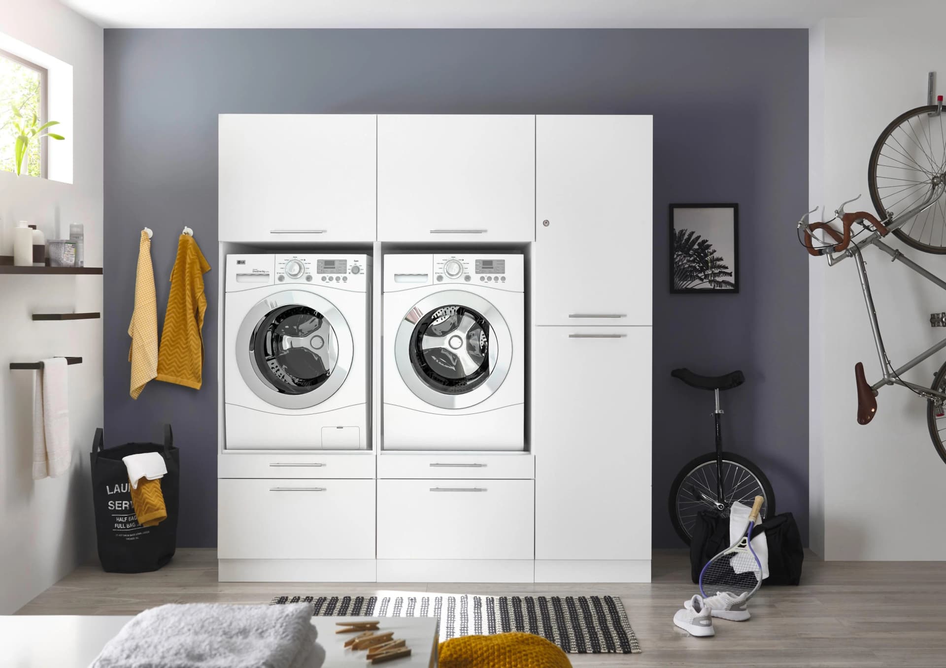 RESPEKTA Clara-Set 13 Mehrzweckschrank-Set Weiß Holzwerkstoff