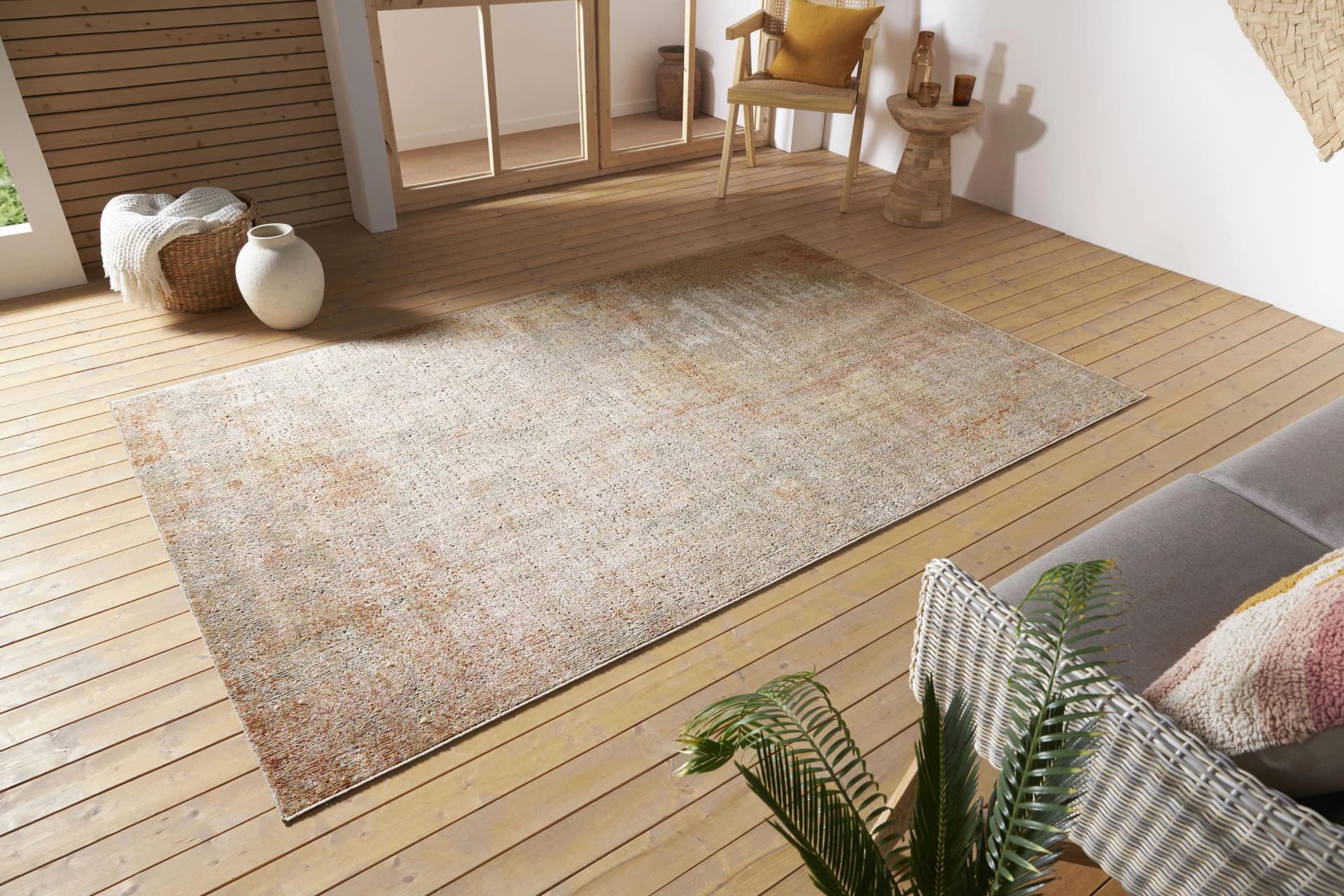 Hanse Home Teppich Gizeh Rot Creme Polypropylen