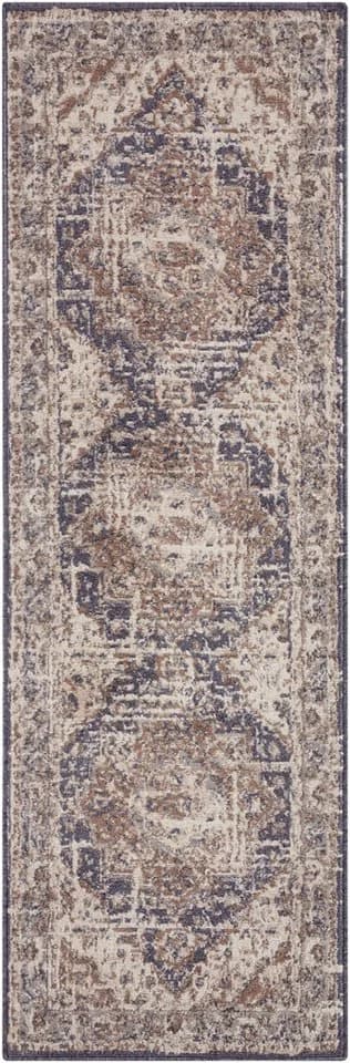 HANSE HOME Teppich Sand Blau Creme Orientalisch Vintage Kurzflor