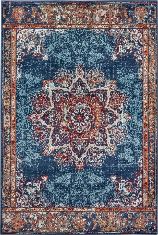 HANSE HOME Teppich Maderno Orientalisch Blau Kurzflor