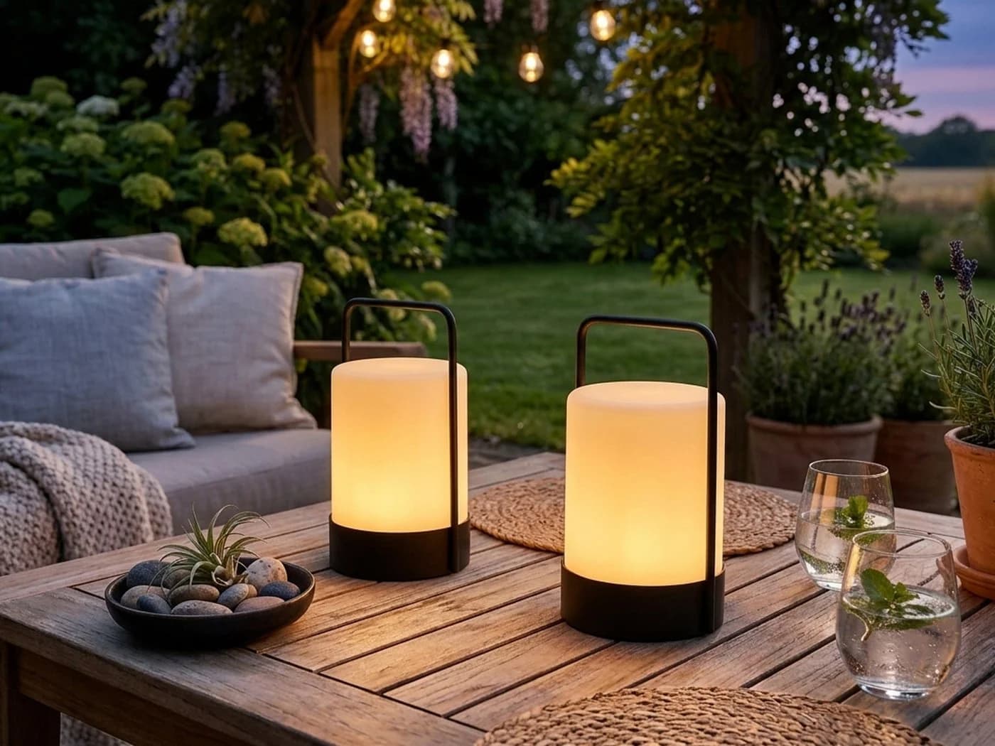 Moderne Tischleuchte für Outdoor und Party