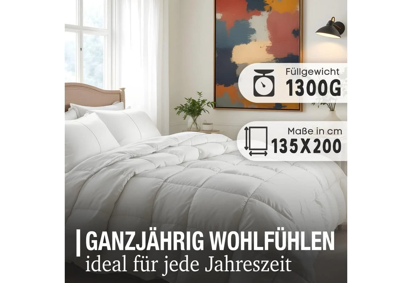 KNERST Federbettdecke Daunen und Federn Bettdecke Baumwollbezug