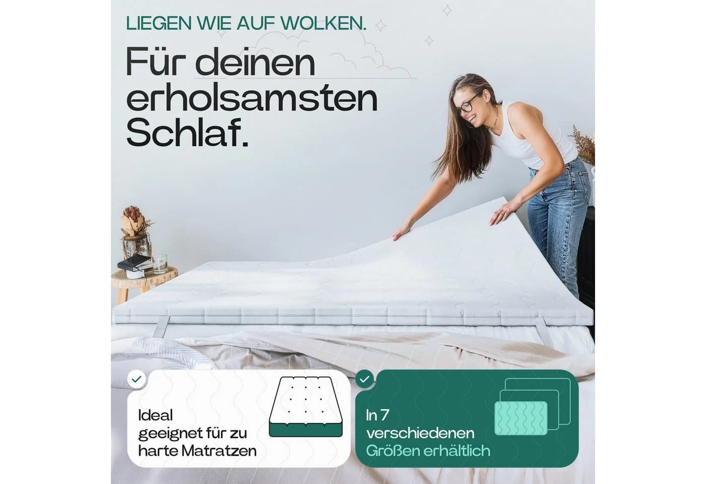 KNERST Matratzentopper 5cm Höhe Polyurethane Schaum