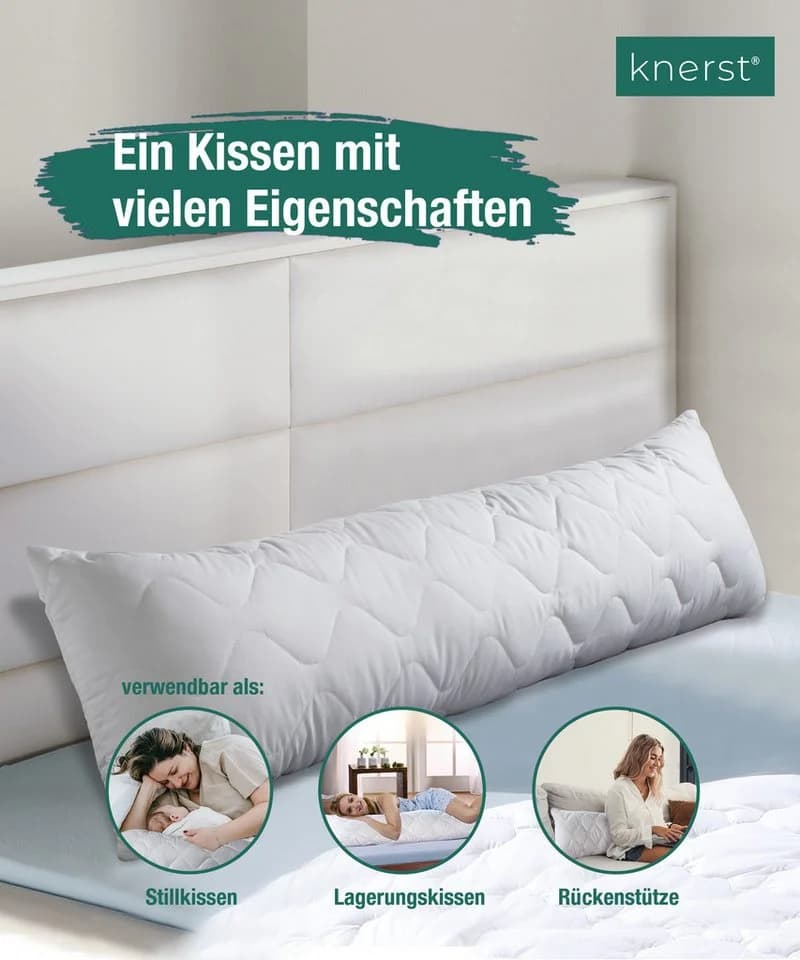 Seitenschläferkissen aus Microfaser und Polyester