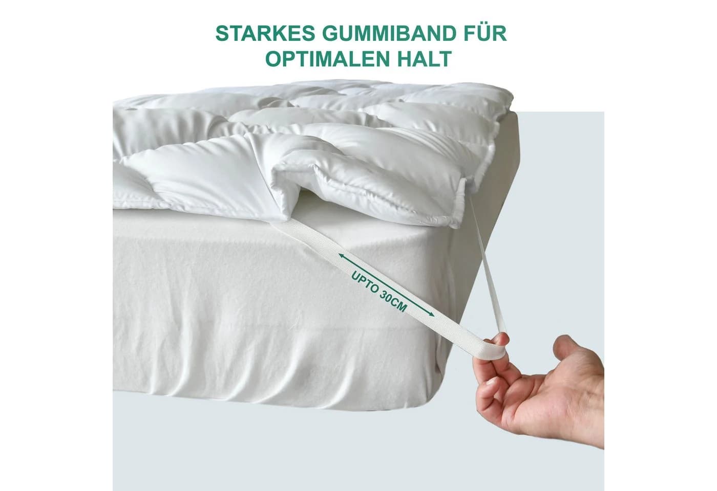 KNERST Matratzenschoner Mikrofaser Topper mit Eckgummis