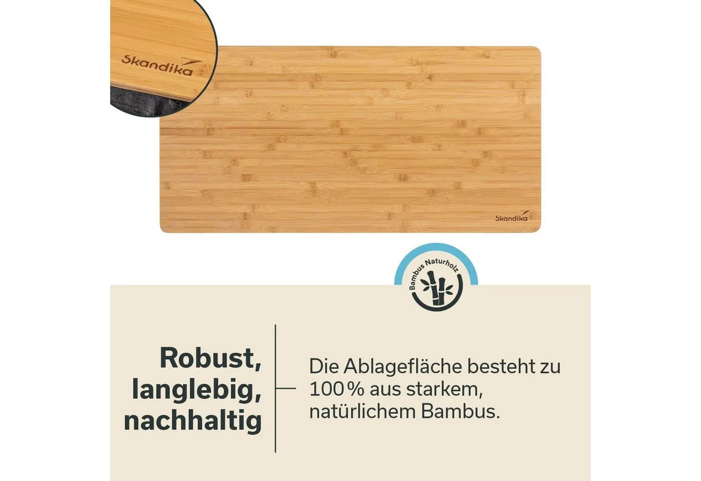 Skandika Campingschrank Triabo Bambus Arbeitsplatte Klappbar Schwarz