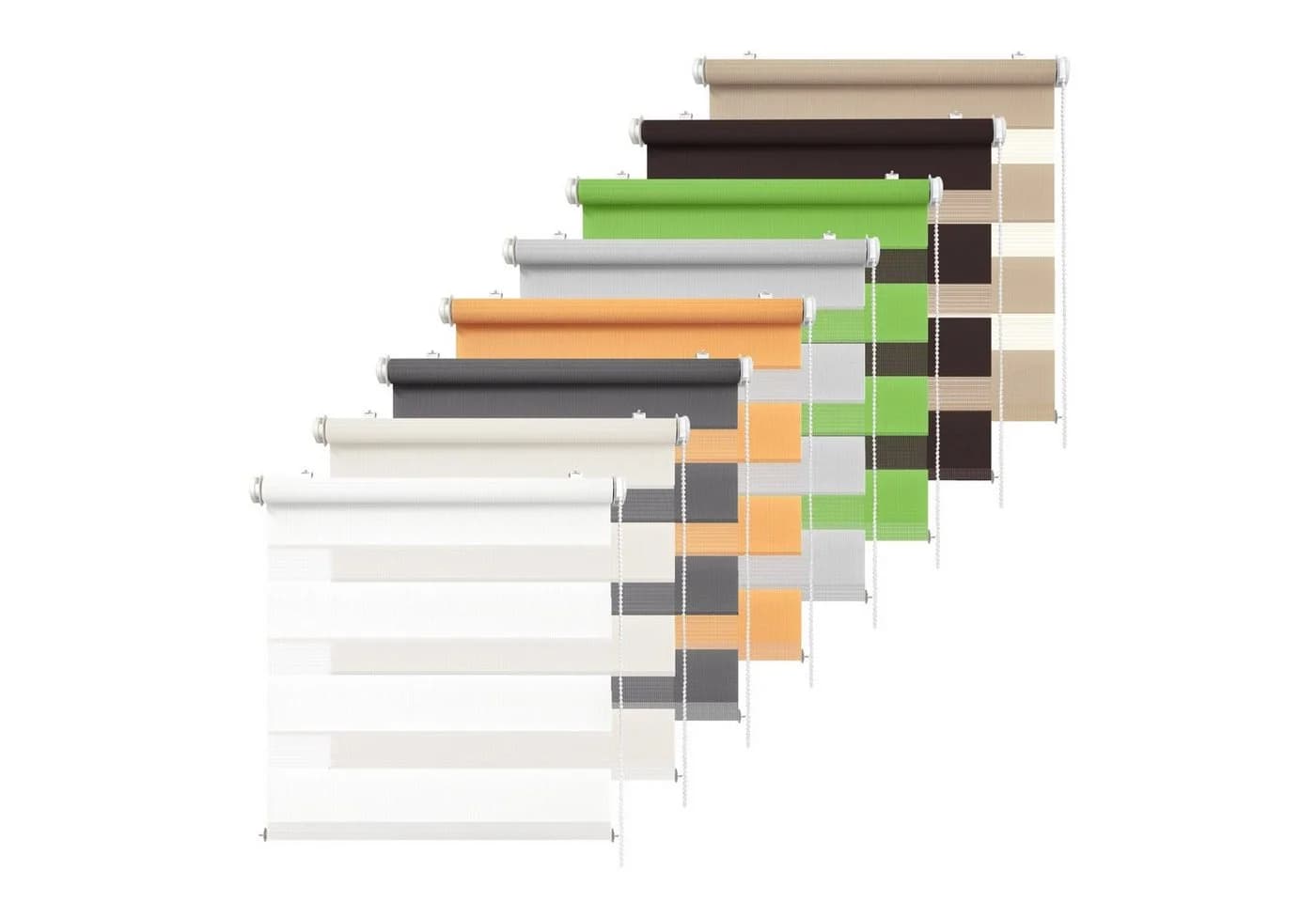 Rikmani Doppelrollo ARD Duo-Rrollo Klemm- oder Schraubmontage Creme