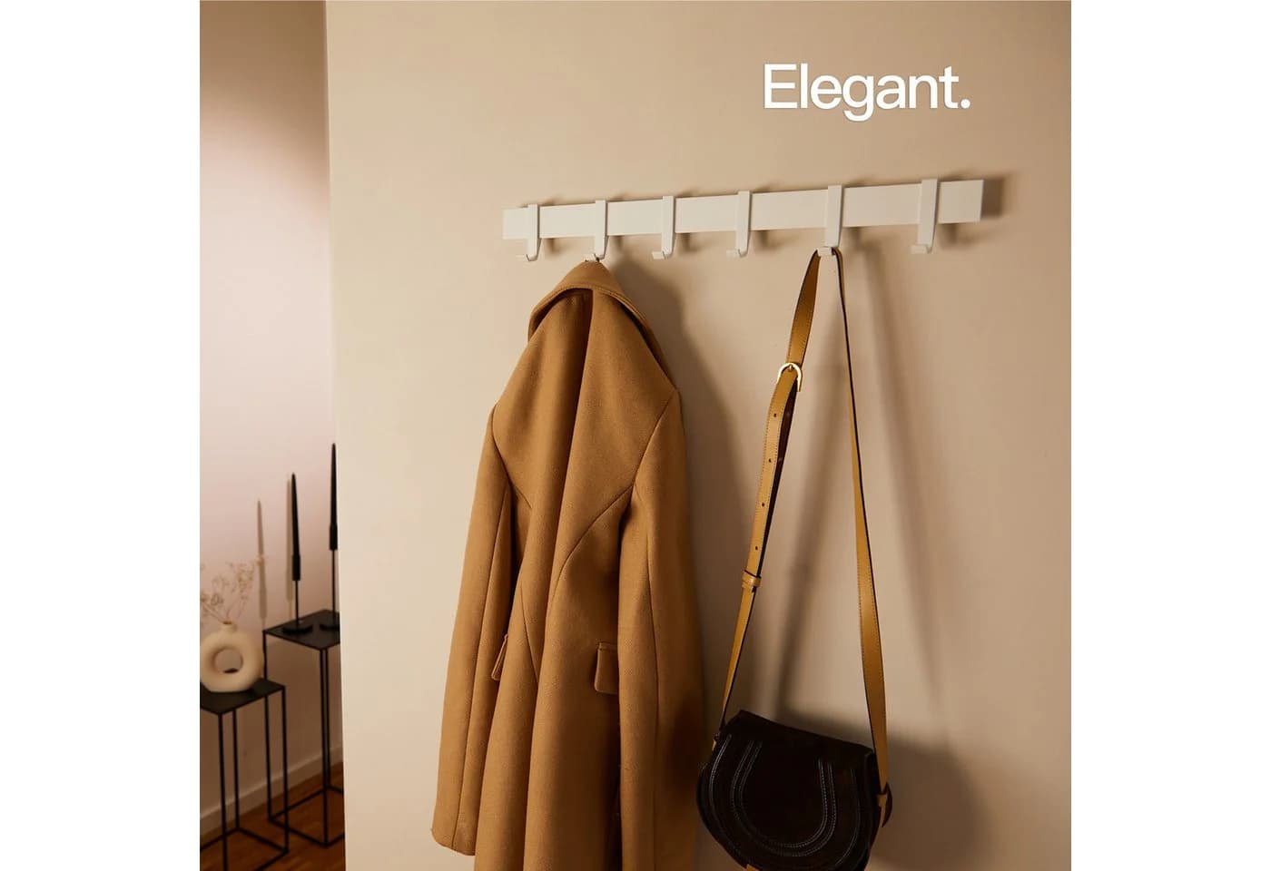 Designfabrik Hamburg Wandgarderobe Metall Modern Verschiebbare Haken