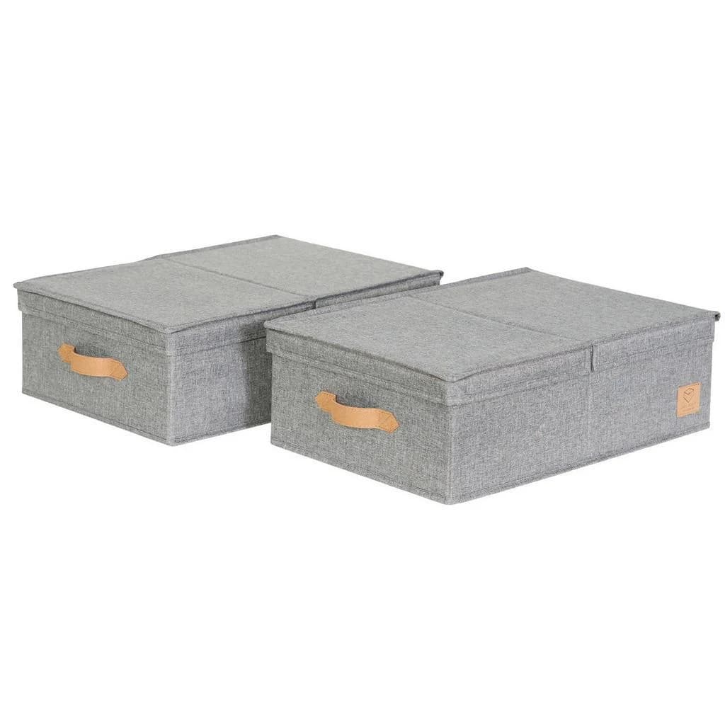 Love !T Store Aufbewahrungsboxen-Set Premium Hellgrau Textil