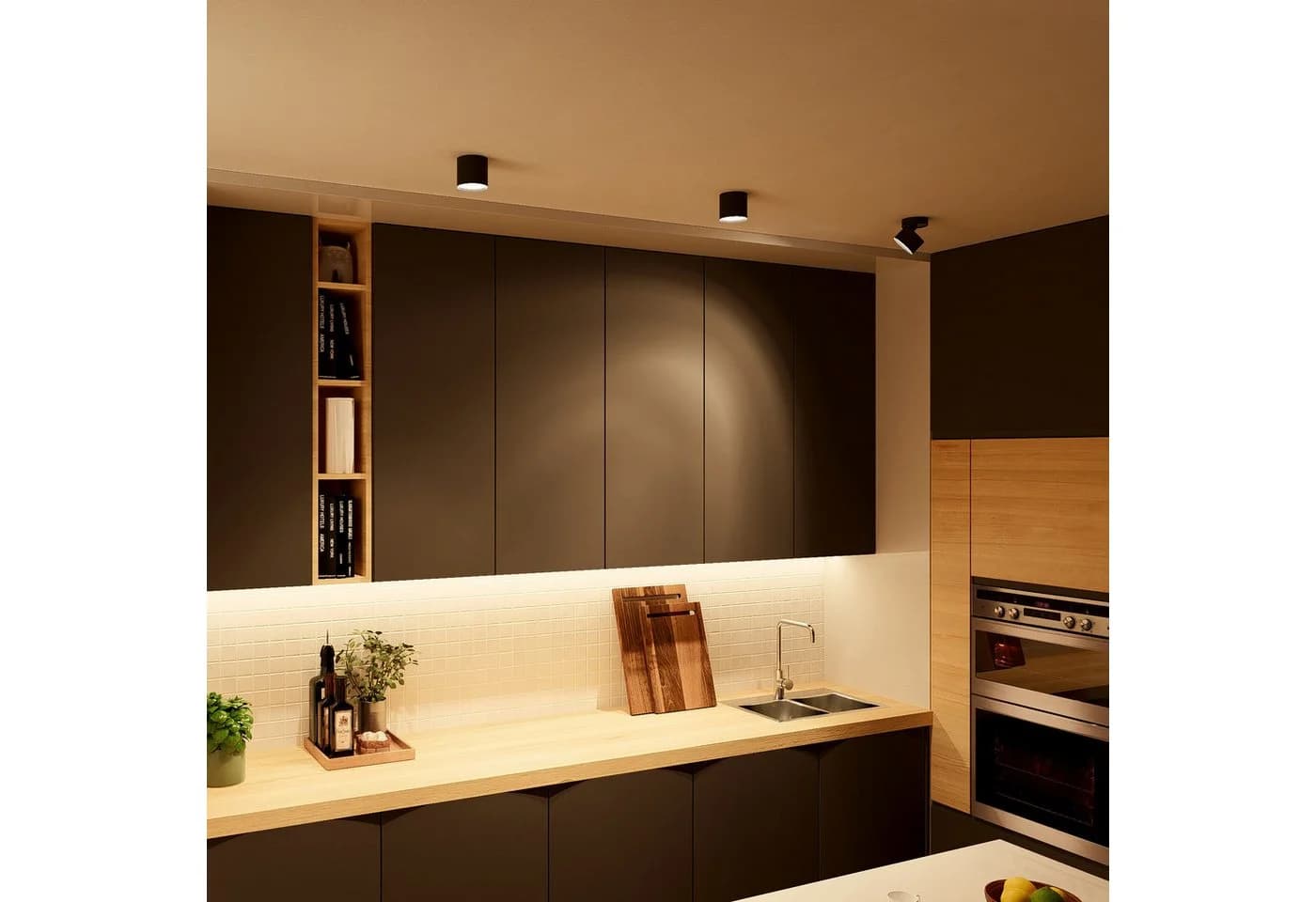 SSC-LUXon LED Aufbaustrahler SAMU Schwarz GX53 Schwenkbar