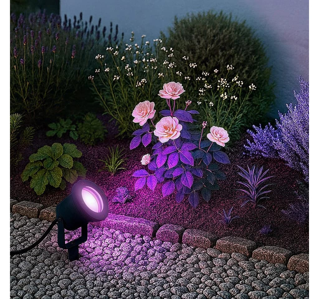 SSC-LUXon LED Gartenstrahler KARI Schwarz IP65 Smart RGB GU10