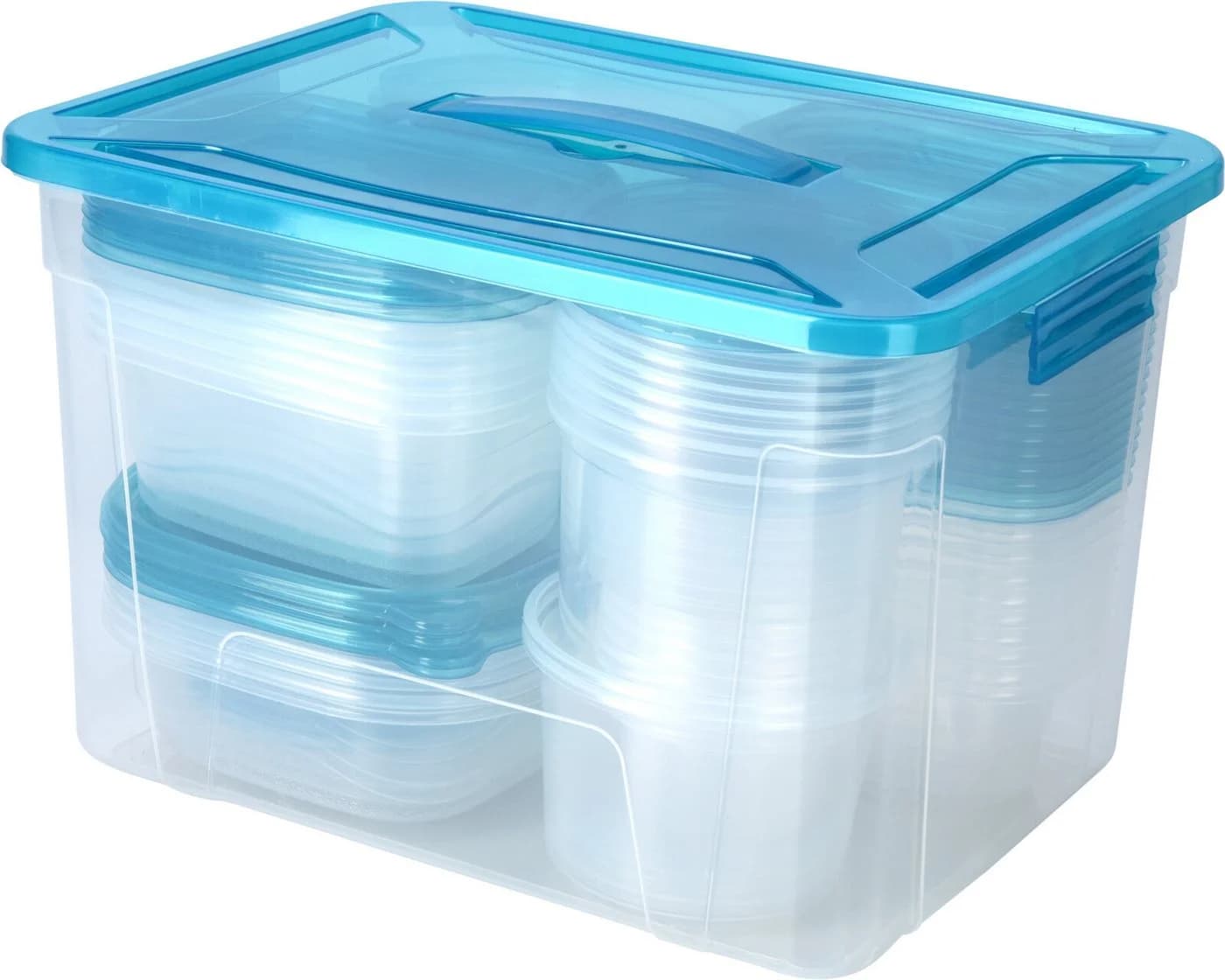 Koopman Vorratsdosen-Set 100-tlg. Türkis Transparent Polypropylen
