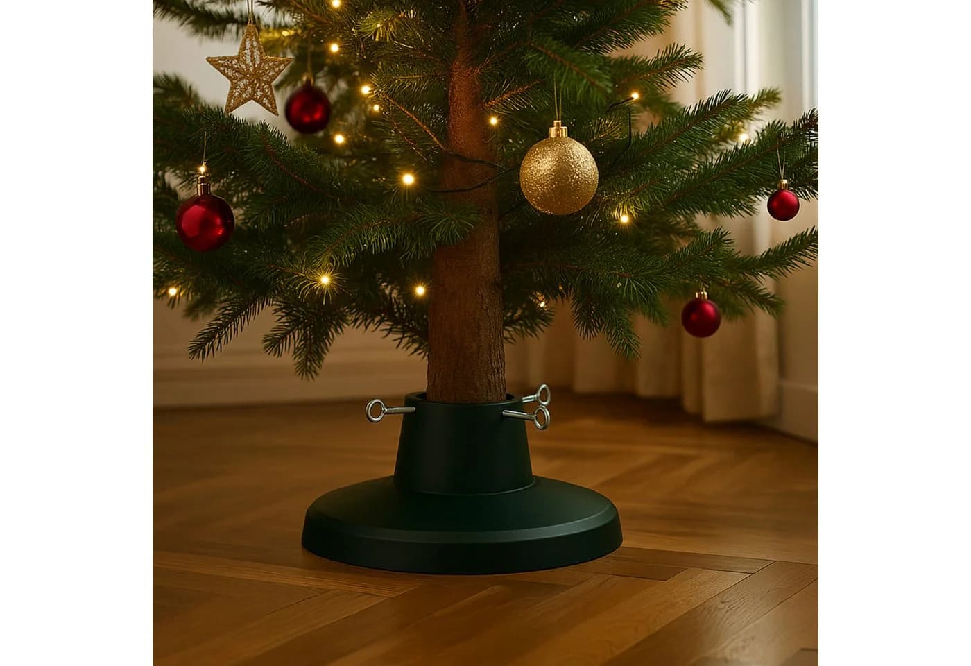 Koopman Weihnachtsbaumständer Grün mit Wassertank