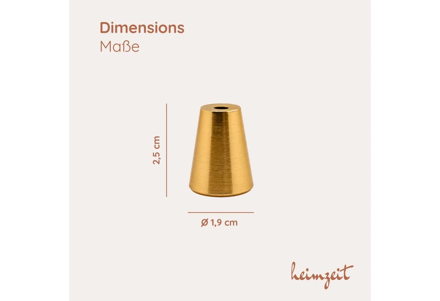 heimzeit Möbelknöpfe Rund Set 4 St Gold Aluminium