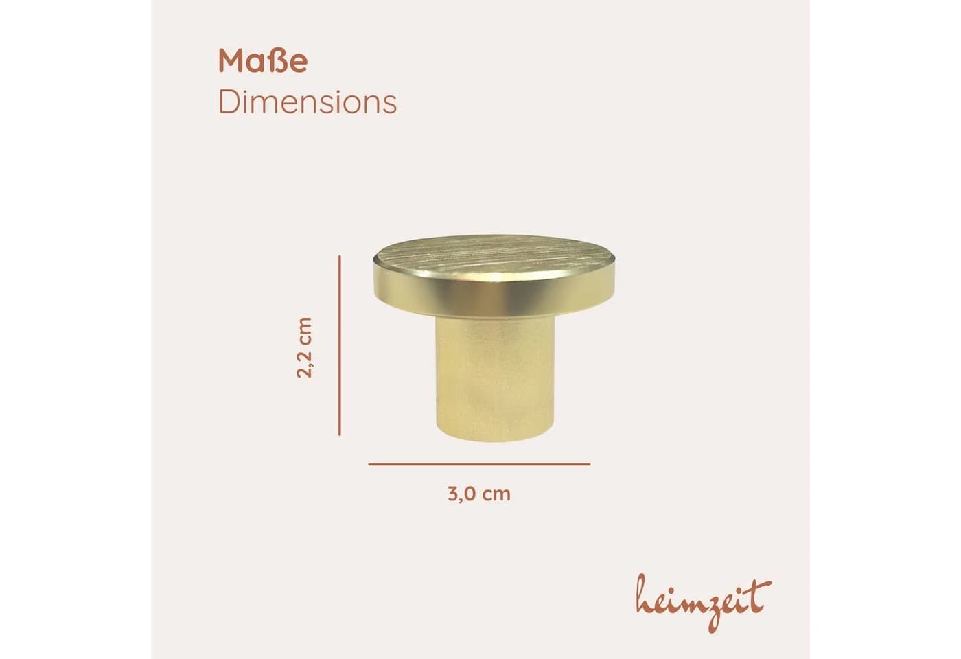 heimzeit Möbelgriff Set 10 Stück Modern Gold Aluminium