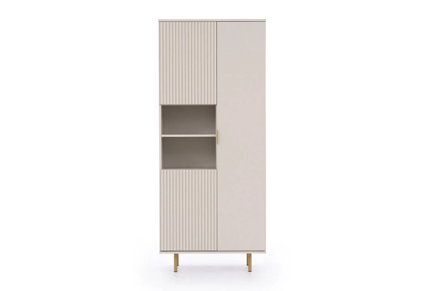 HAUSELEMENT Mehrzweckschrank NUBIA NB-05 3 Türen Vitrine Regal Schrank Modern