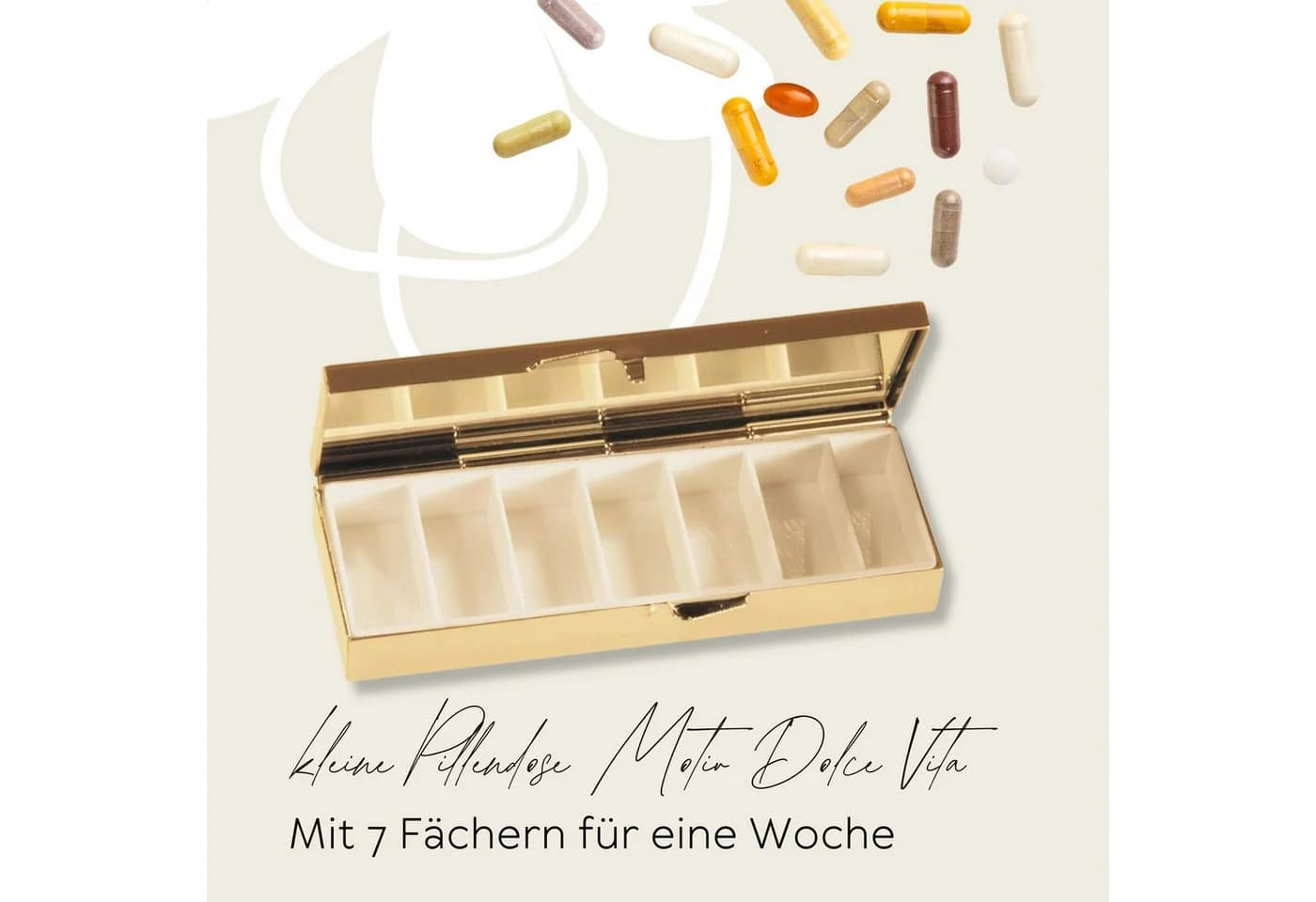 MediMuc Pillendose 7 Tage Fridolin Metall mit Spiegel