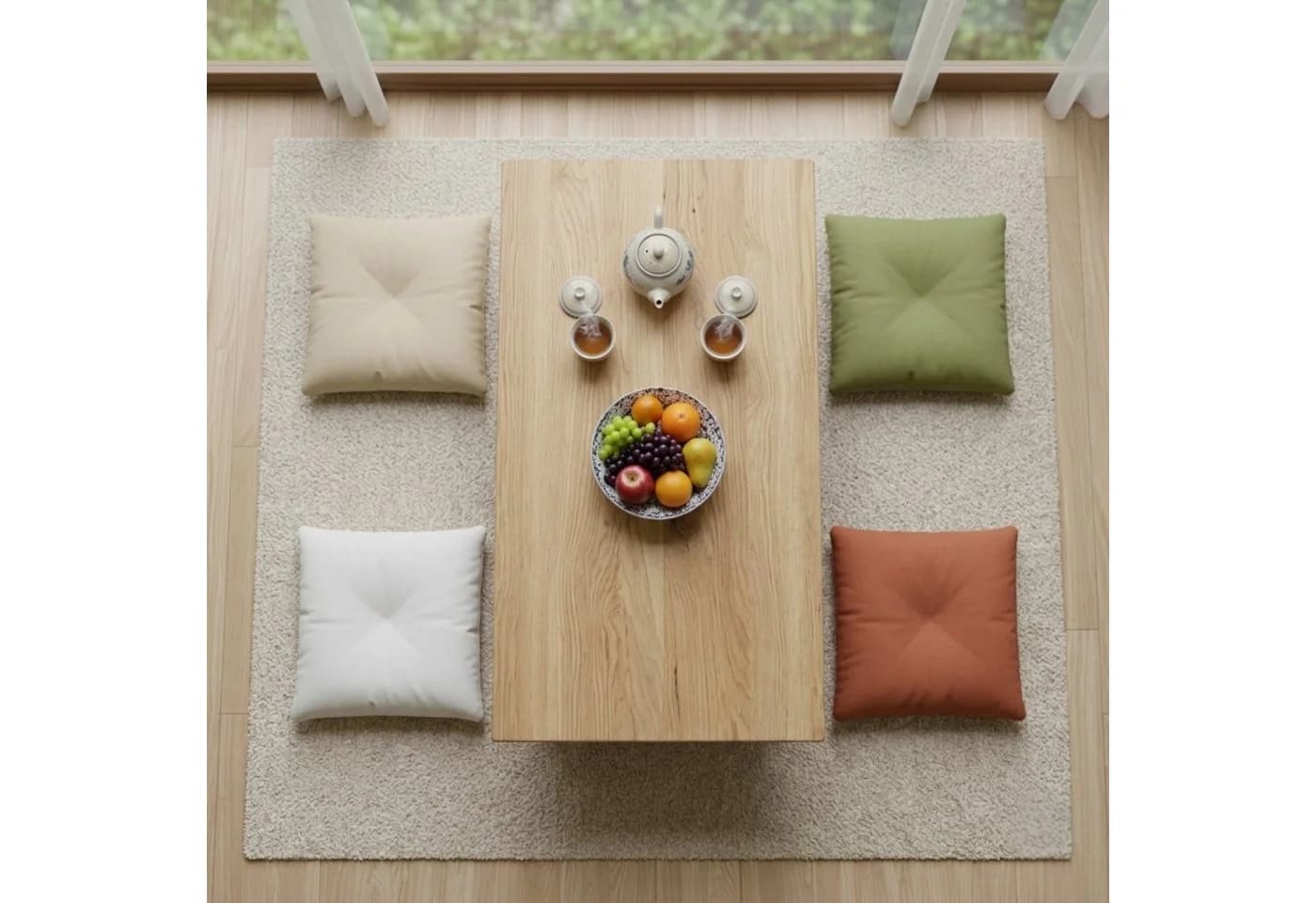 DaoWood Couchtisch aus Massivholz Eiche Transparent geölt