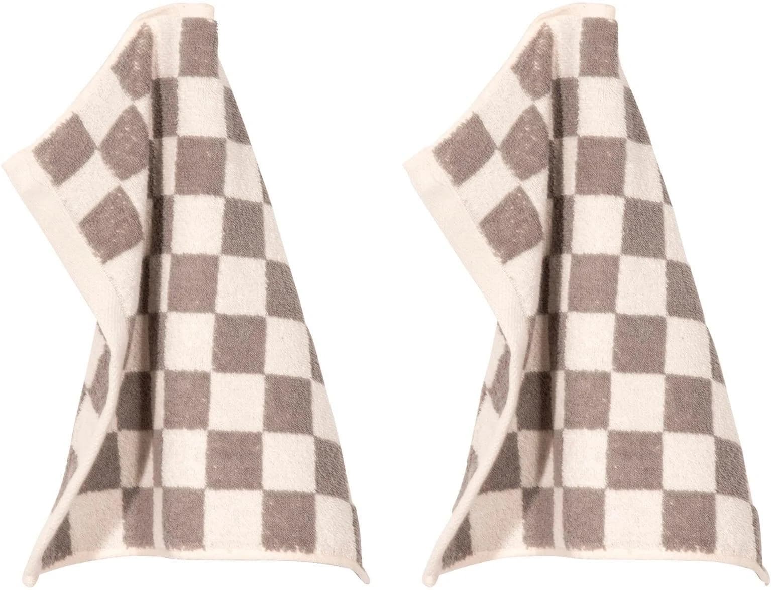 PAD Seiftuch Set CHESS 2-tlg. Grau Karo Frottee