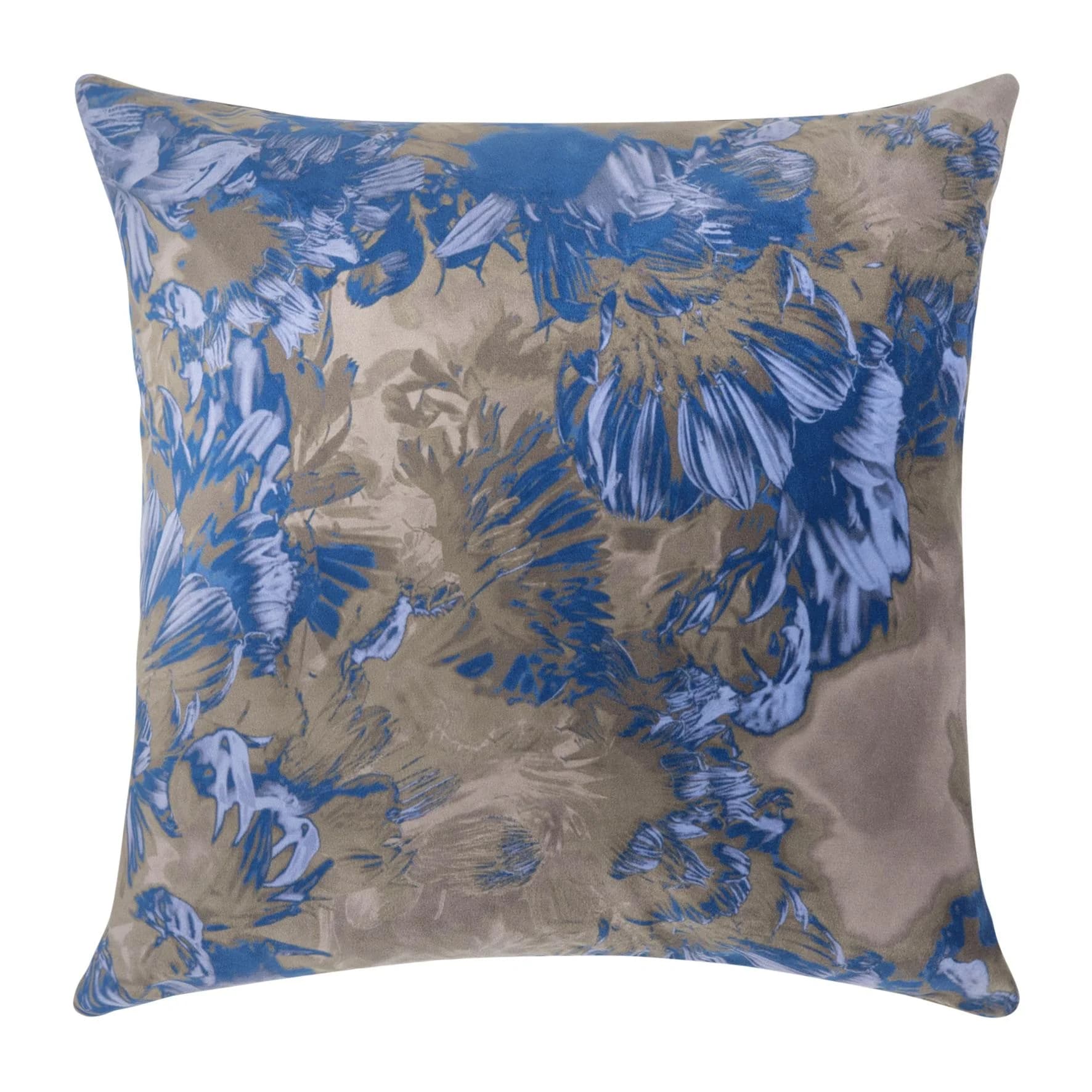 Dekokissen PAD "ROMANCE FLOWER" Braun Blau 45x45cm Polyester